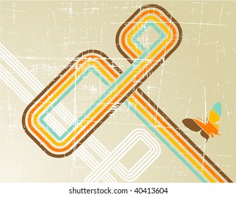 the vector retro grunge background