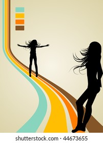 the vector retro grunge background