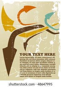 the vector retro grunge background