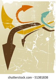 the vector retro grunge background