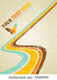 the vector retro grunge background