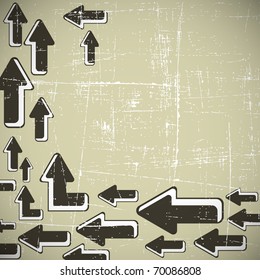 the vector retro grunge background