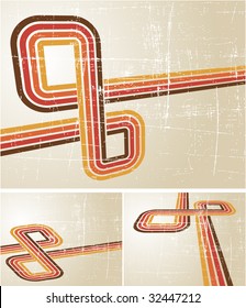 the vector retro grunge background set