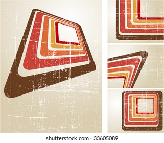 the vector retro grunge background set