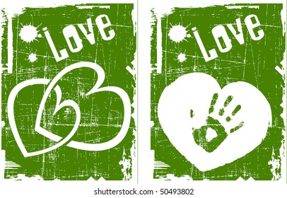 the vector retro grunge background set