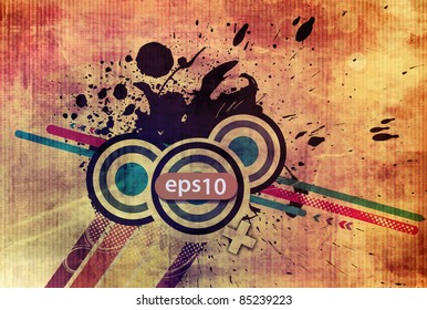 vector retro grunge concert poster design