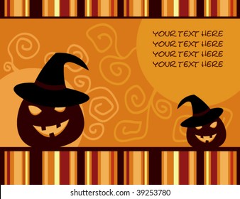 vector retro Halloween card