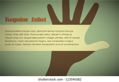 Vector Retro Hand Silhouette