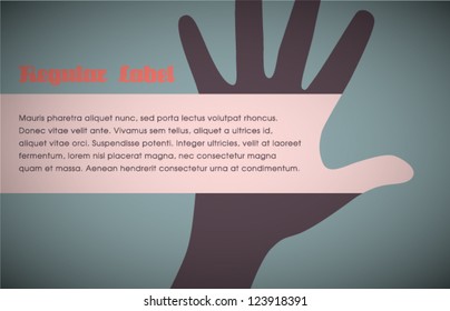 Vector Retro Hand Silhouette