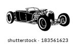 Vector retro hot rod