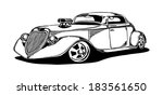 Vector retro hot rod