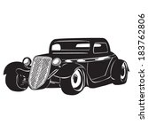 Vector retro hot rod