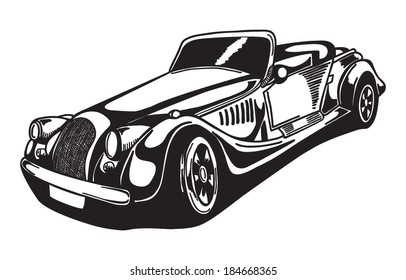 Vector retro hot rod