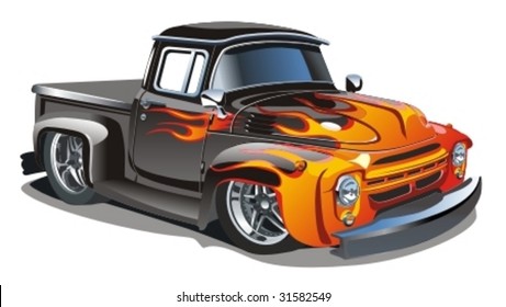 Vector retro hotrod