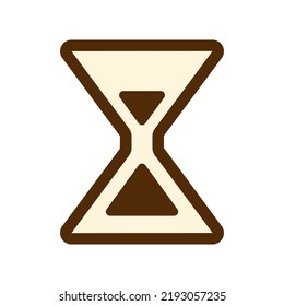 Vector retro hourglass icon. Loading cursor in flat design. 