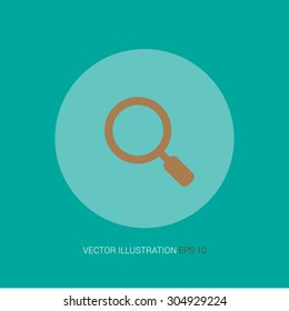Vector retro icon on a blue abstract background "glass"