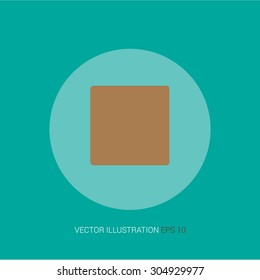 Vector retro  icon on a blue abstract background "square"