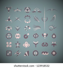 Vector Retro Icons Set