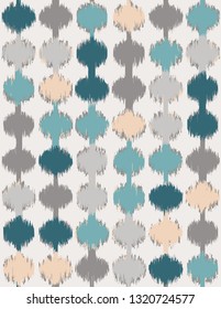 vector retro  ikat seamless pattern design 