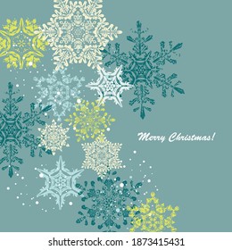 Vector retro illustration, abstract Christmas Background.