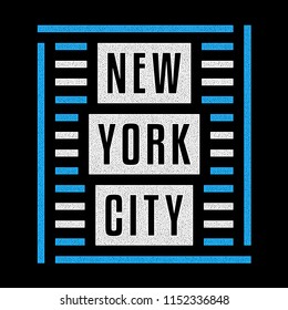 Vector retro illustration on the theme of New York. Urban style. Stylized vintage grunge typography, banner, flyer, postcard, t-shirt graphics, poster, print.