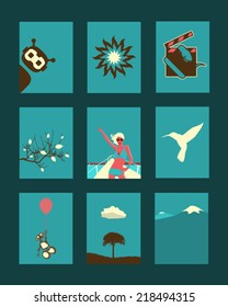 Vector Retro Illustrations Collection
