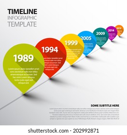 Vector retro Infographic Timeline Template with pointers