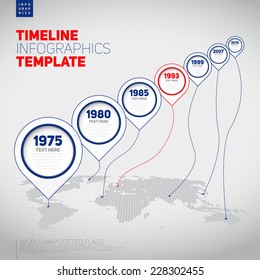 Vector retro Infographic Timeline Template with pointers, can be use for web design, web elements, infographics, banners, advertising, applications, EPS10 Vector Illustration