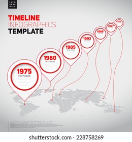Vector retro Infographic Timeline Template with pointers, can be use for web design, web elements, infographics, banners, advertising, applications, EPS10 Vector Illustration