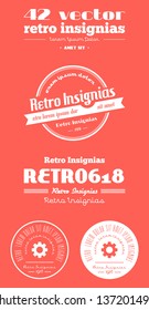 insignias retro vectoriales, carteles y insignias