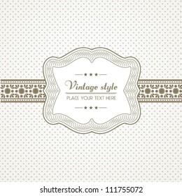 Vector retro invitation card.
