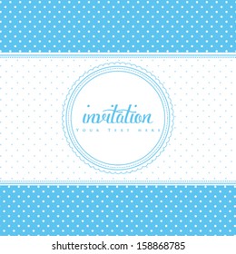 Vector retro invitation card.