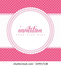 Vector retro invitation card.