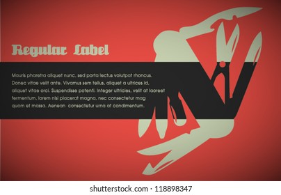  Vector Retro Knife Illustration