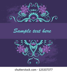 Vector Retro lace Flower background