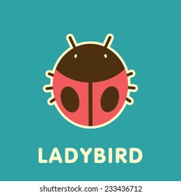 Vector Retro Ladybird Illustration 
