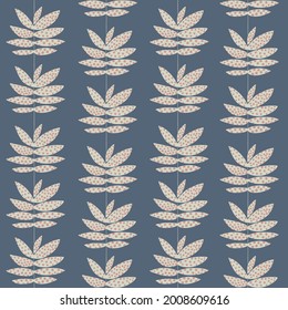 Vector retro leaf illustration stripe seamless repeat pattern digital artwork home decor print and fashion fabric or wallpaper