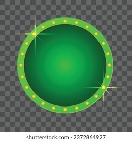 Vector retro light banner on tranparent background