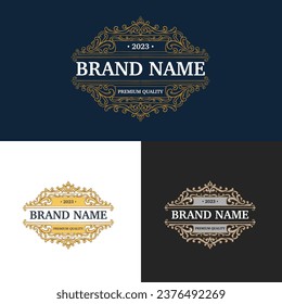 Vector retro logo design templates,Vintage Labels and badges ornament, retro ribbons, luxury fancy logo symbols, elegant calligraphic swirls, flourishes ornate vignettes, brochures, flyers, packaging