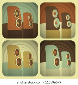 Vector Retro Loudspeakers Design
