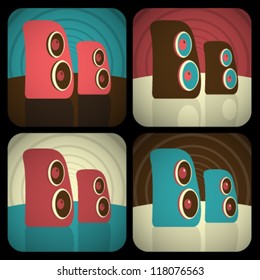 Vector Retro Loudspeakers Design