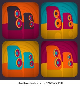 Vector Retro Loudspeakers Design