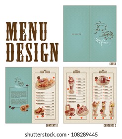 Vector Retro Menu Design