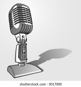 Vector Retro Microphone
