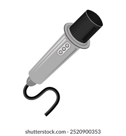 Icono de micrófono retro de Vector aislado sobre fondo blanco.