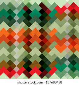 Vector retro mosaic background