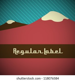 Vector Retro Mountain Illustration