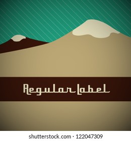 Vector Retro Mountain Illustration