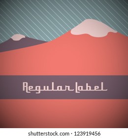 Vector Retro Mountain Illustration
