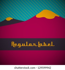 Vector Retro Mountain Illustration